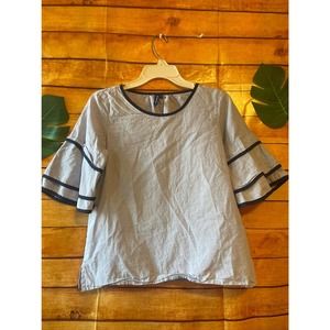Fame Forever Pokadot 100% Cotton Blouse Size S